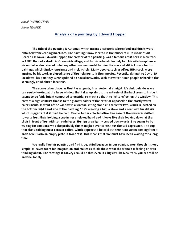 Anglais Truc Sur Edward Hopper2 PDF