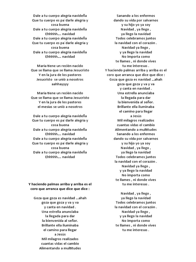 Letra de la Canción 