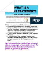 Thesis Statement Info