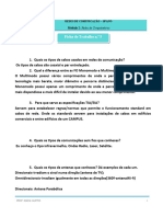 Redes de Comunicação - Cabos, Fibras Óticas, Comunicações sem Fios e Antenas