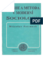 Petrusek Teorie A Metoda V Moderni Sociologii