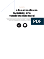 La filosofía y la consideración moral del sufrimiento animal