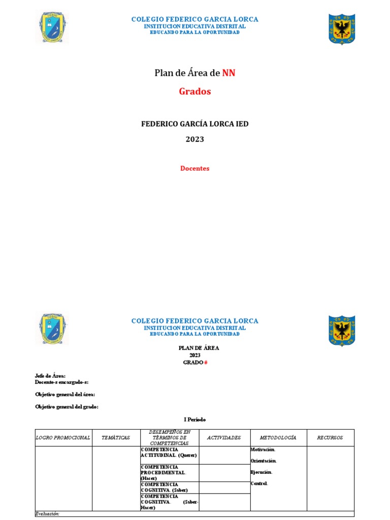 Plan de Estudios 2023 - Federico García Lorca | PDF | Comunicación ...