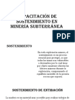 Capacitación de Sostenimiento en Minería Subterránea