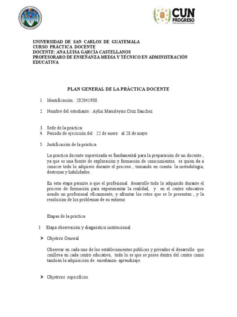 Universidad De San Carlos De Guatemal1 Pdf Método De Enseñanza