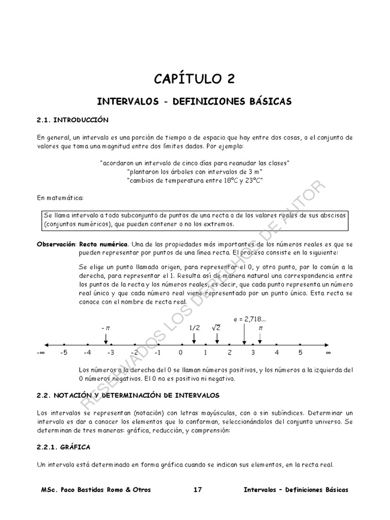 2intervalos Pdf Intervalo Matemáticas Infinito