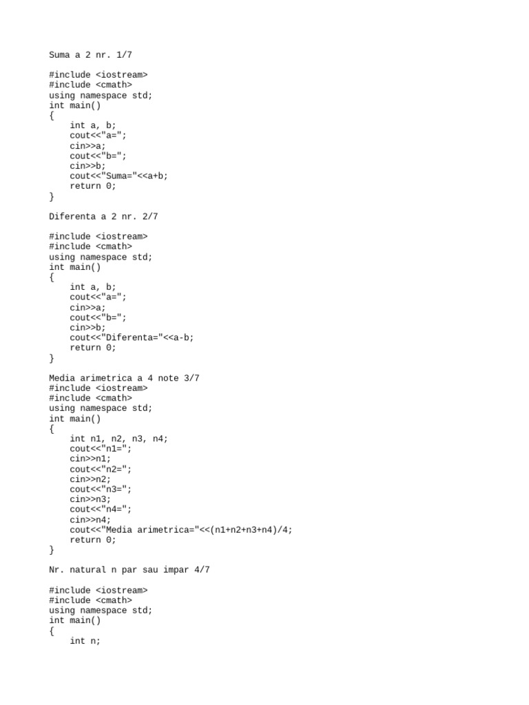 Probleme C++ | PDF | Namespace | Naming Conventions
