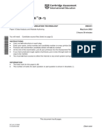 Cambridge IGCSE: Information and Communication Technology 0417/32 | PDF ...