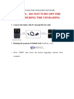 Instrucition for Upgrading Sofware