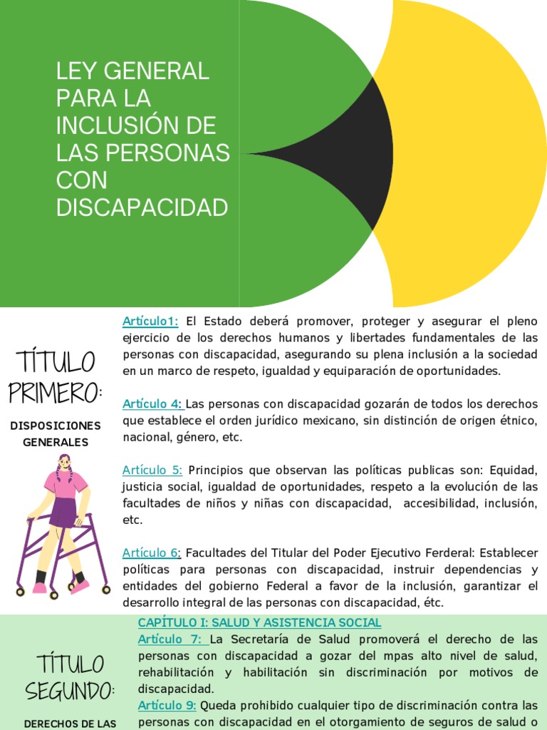 Ley General para La Inclusión de Las Personas Con Discapacidad | PDF ...