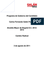 Programa de Gobierno Carlos Galan