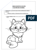 EVALUACION DIAGNOSTICA de Arte 5to