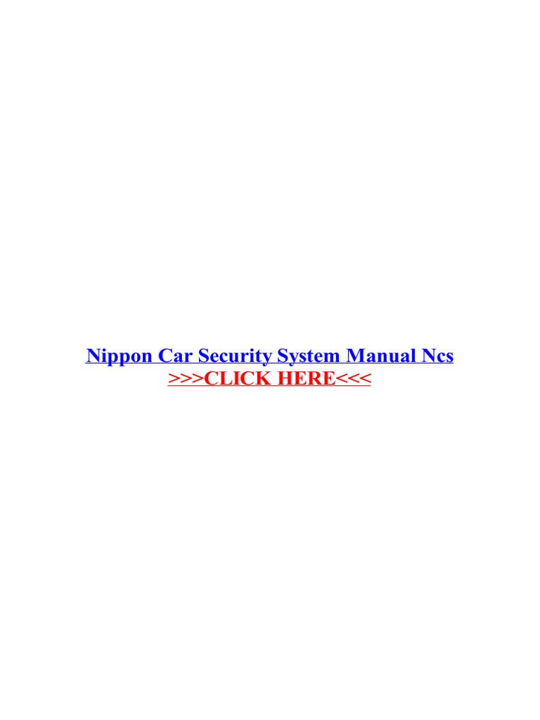 Dokumen Tips Nippon Car Security System Manual Ncs Car Security