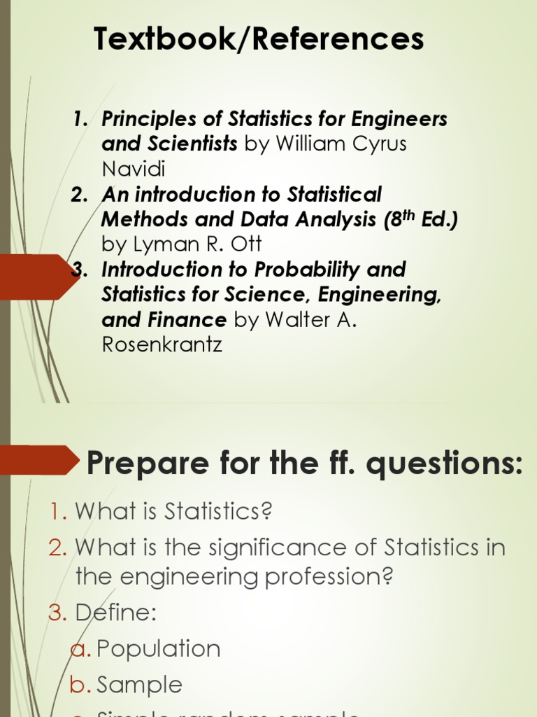 Engineering probability and statistics pdf statistics statistical