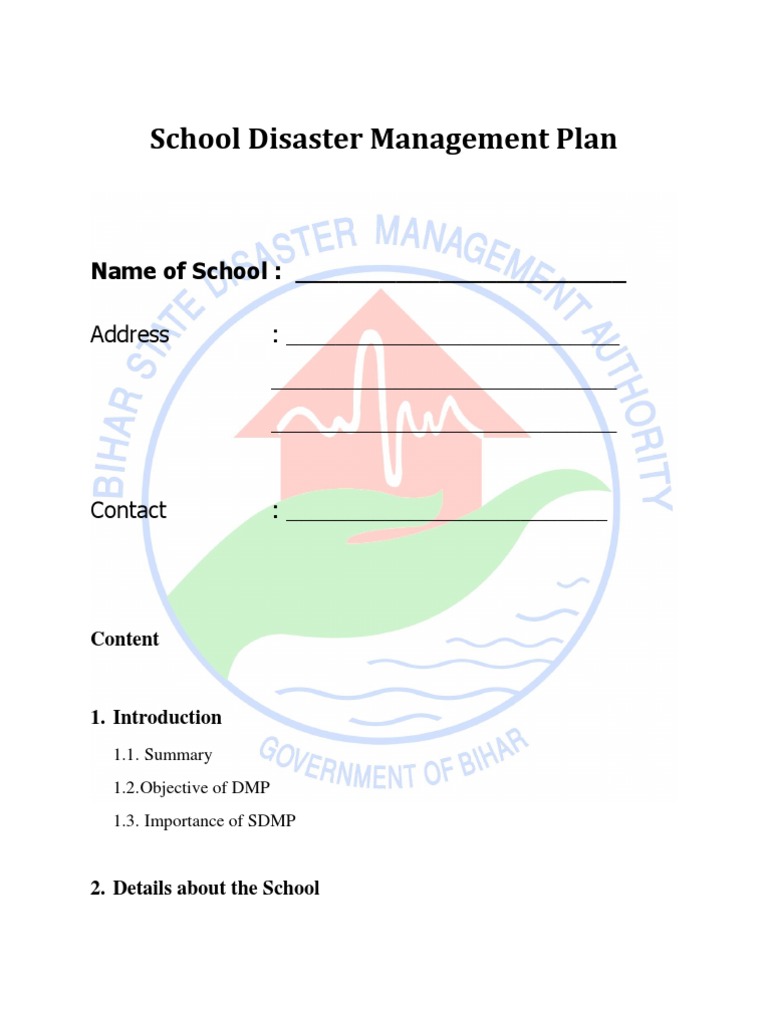 Bsdma School Disaster Management Pdf Emergency Evacuation