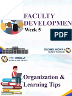 Faculty development week 5 learning and organization tips