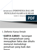 Karya Ilmiah Bahasa Indonesia