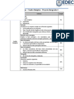 Lista de Cotejo. Proyecto Integrador 2. Cuadro Sinoptico