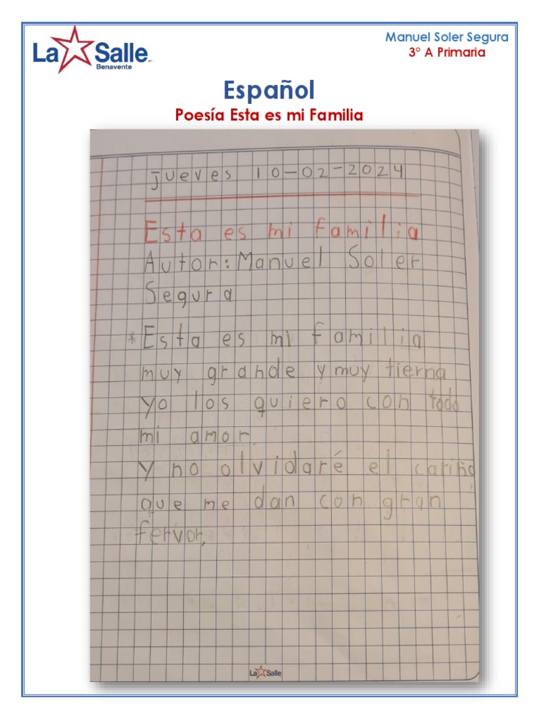 Manuel Soler Poesía Esta Es Mi Familia | PDF