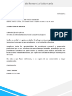 Carta de Renuncia