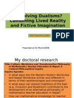 Dissolving Dualisms? Combining Lived Reality and Fictive Imagination