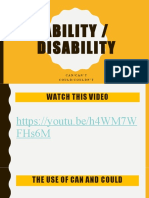 Ability, Disability