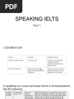 SPEAKING IELTS Part 1