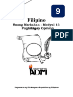 Fil9 Q1 Mod13-PagbibigayOpinyon v3