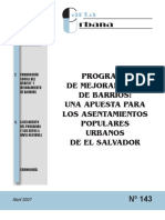 Mejoramiento de barrios en El Salvador