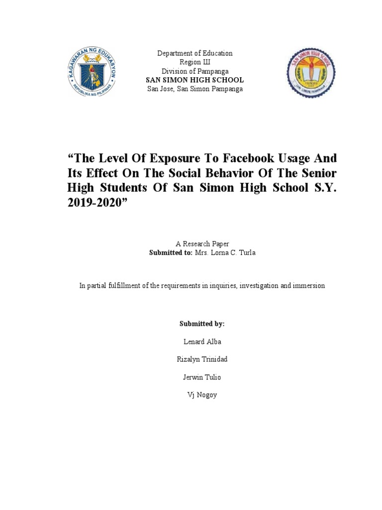 Facebook Usage Impact on Student Behavior | PDF | Facebook | Social Media