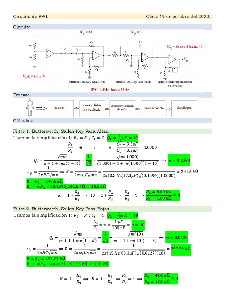 Circuito PPG y EMG | PDF