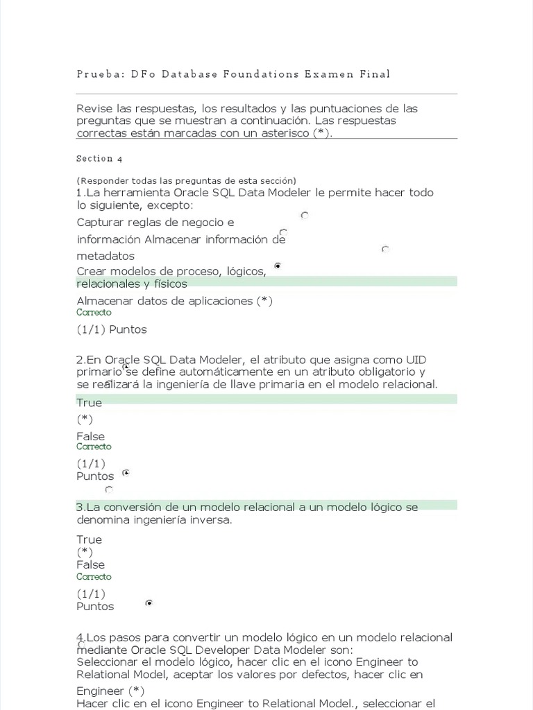Dfo Database Foundations Examen Final | PDF | SQL | Bases de datos