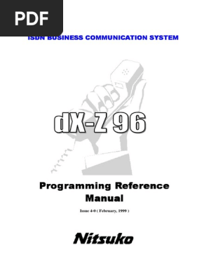 Nitsuko DX Manual | PDF | Electronics | Computing