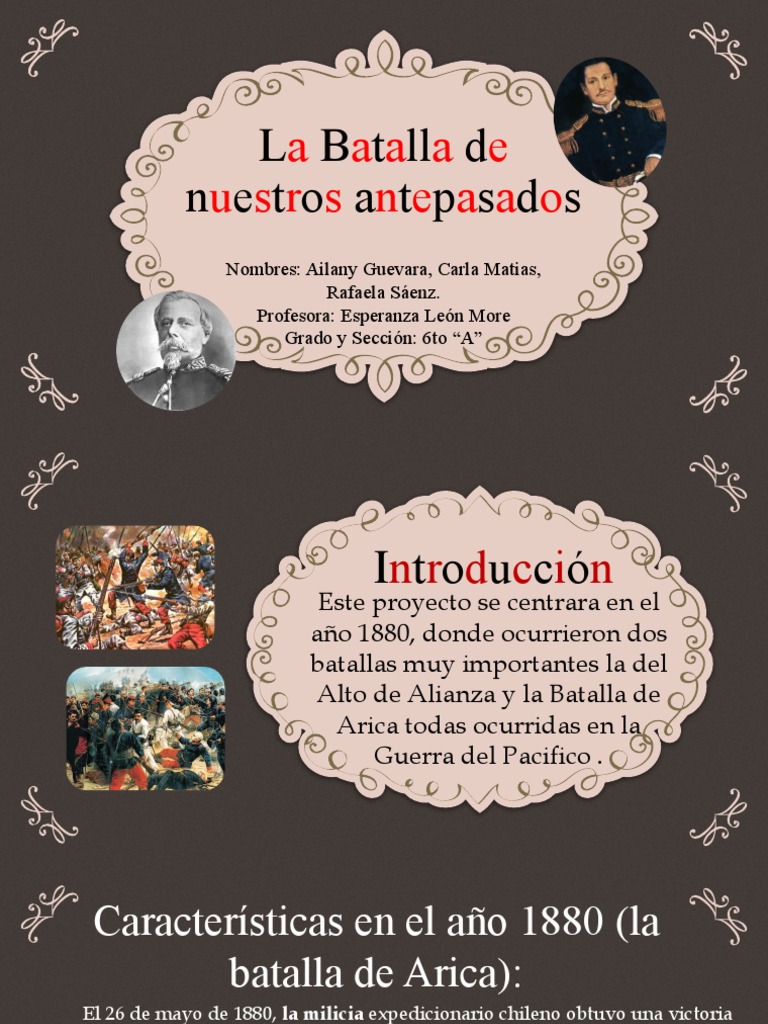 Batallas De 1880 Alto De Alianza Y Arica Pdf Perú Operaciones 
