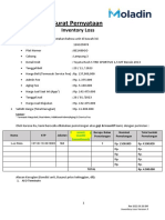 Surat Pernyataan Inventory Loss