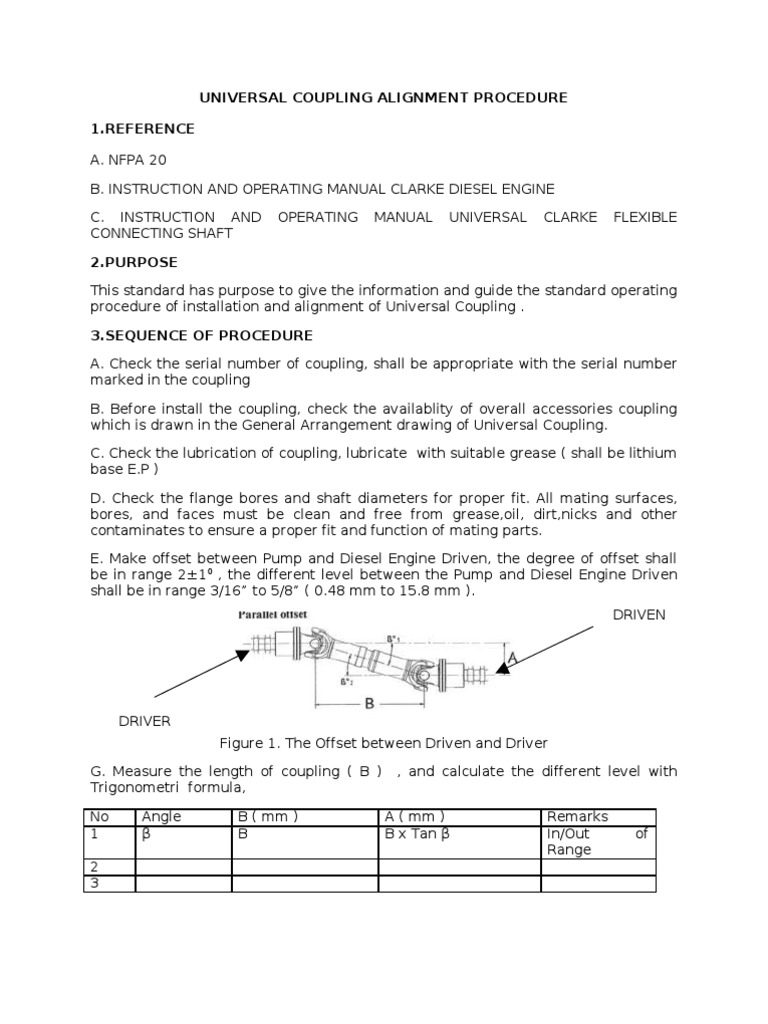 Universal Coupling Alignment Guide | PDF