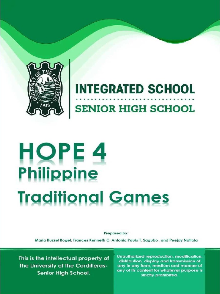 Philippine Traditional Games Module | PDF | Learning | Cognitive Science
