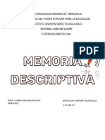Trabajo Memoria Descriptiva Mariam Velasquez v27652151