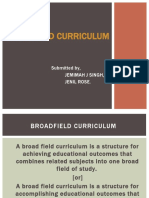 Broad Field Curriculum