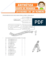 Multiplos y Divisores de Un Numero para Quinto de Primaria