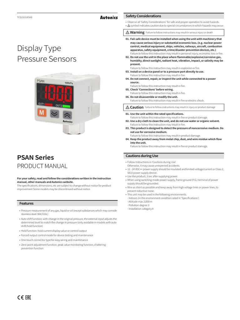 Autonics PSAN Series Manual | PDF | Power Supply | Bipolar Junction ...