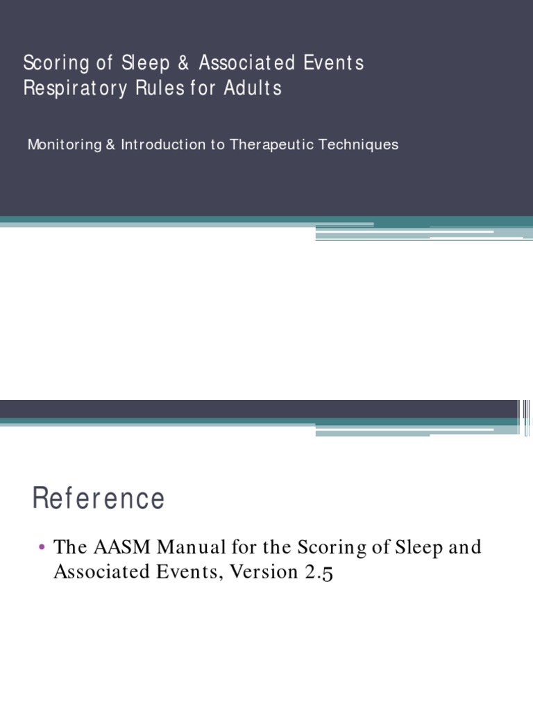 AASM Scoring of Respiratory Rules For Adults | PDF | Breathing | Apnea