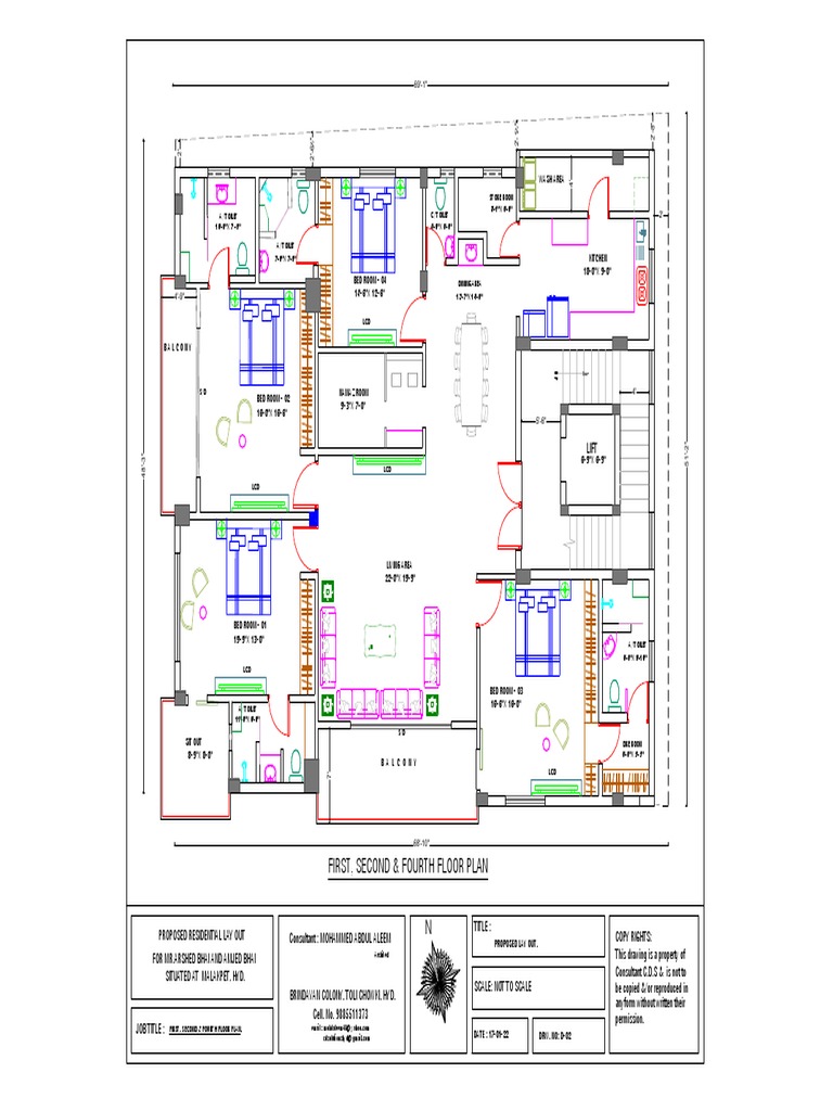 FIRST, SECOND & FOURTH FLOOR PLAN - MALAKPET SITE (1) - Model | PDF ...