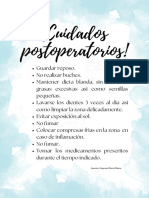 ¡Cuidados Postoperatorios!