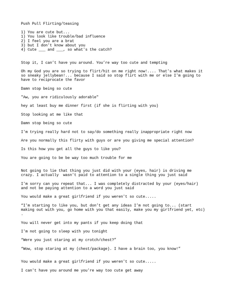 FlirtingTeasing (PushPull) PDF
