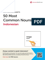 50 Most Common Indonesian Nouns