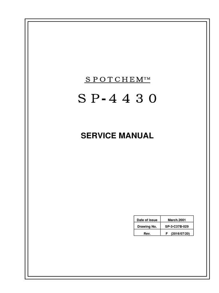 SP 4430 ServiceManual SP3 C37B 029 Rev.F | PDF | Screw | Electrical Wiring