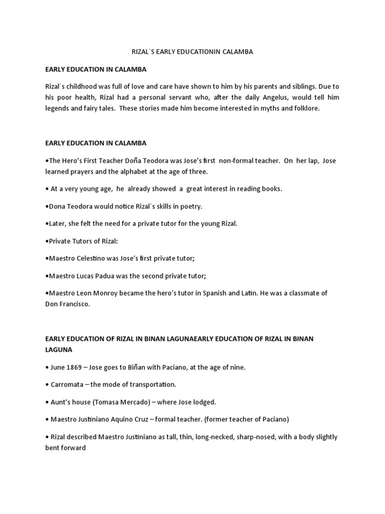 Si Rizal Ay Babaerohandouts 2 | PDF