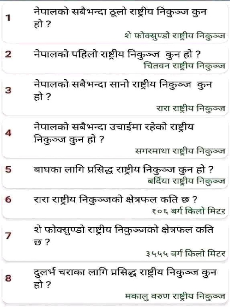 Important Lok Sewa Question Answer PDF