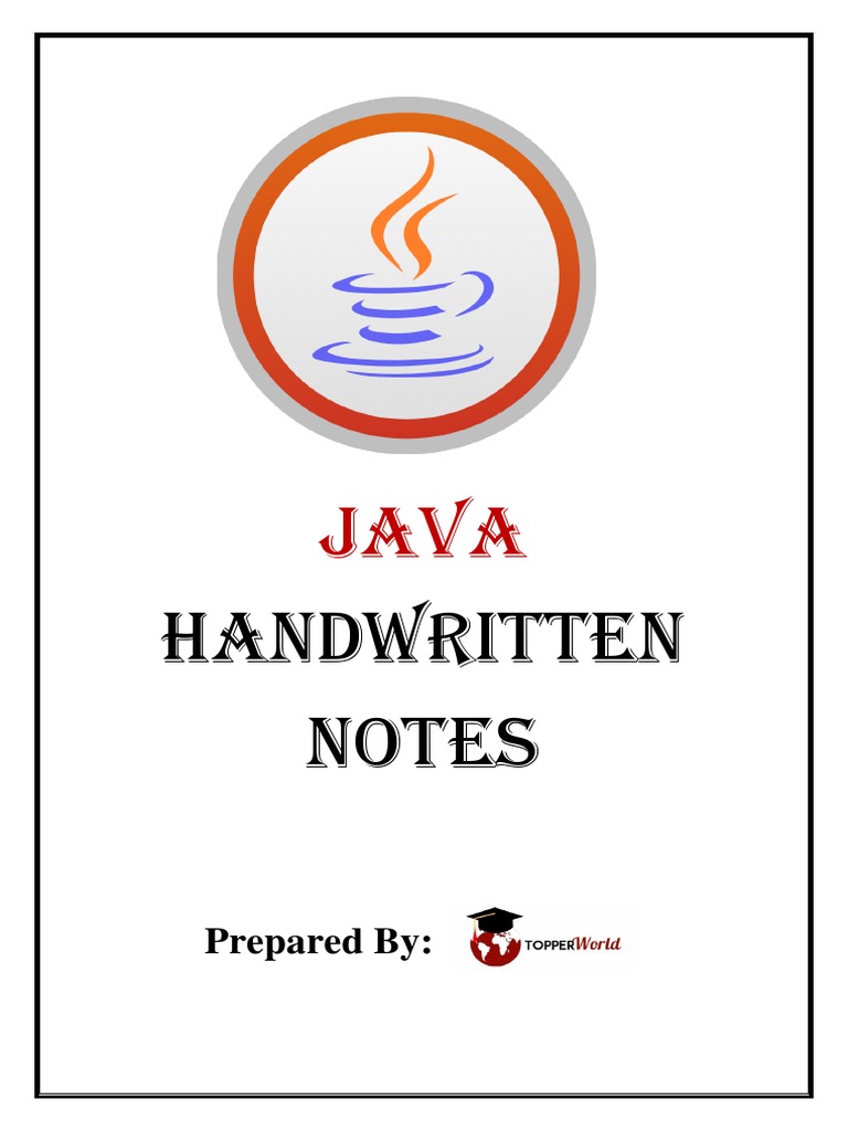 Java Handwritten Notes | PDF